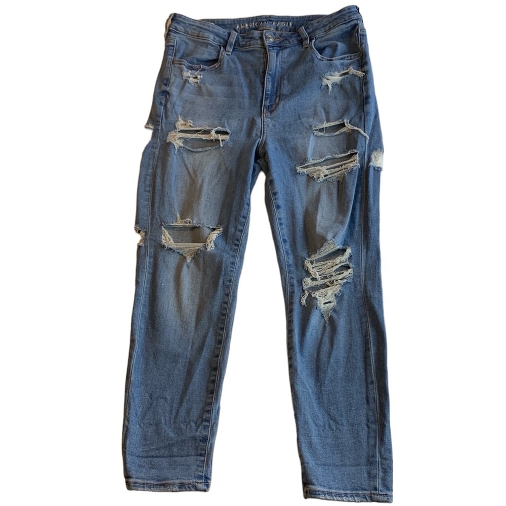 American Eagle Outfitters Next Level Stretch Distressed Super Hi Rise Jegging